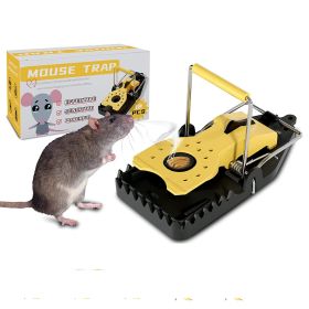 1pc Indoor Mouse Trap Small Reusable Powerful Mouse Trap With Bait Cup And Powerful Bite Effective Bait To Catch Mice Chipmunk Squirrel Indoor Ou (size: 5.9x3.0x2.5in)